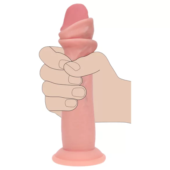 RealRock - dildo realist cu densitate dublă (culoarea pielii) - 18,5 cm