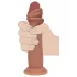 RealRock - dildo realist cu densitate dublă (bronzat) - 18,5 cm