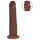 RealRock - dildo realist cu densitate dublă (maro) - 20,5 cm