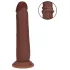 RealRock - dildo realist cu densitate dublă (maro) - 20,5 cm