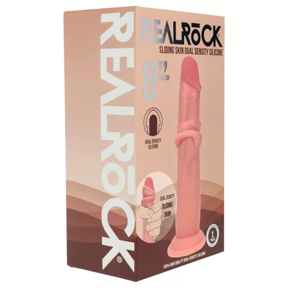 RealRock - dildo realist cu densitate dublă (culoarea pielii) - 20,5 cm