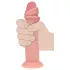 RealRock - dildo realist cu densitate dublă (culoarea pielii) - 20,5 cm