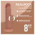 RealRock - dildo realist cu densitate dublă (bronzat) - 20,5 cm