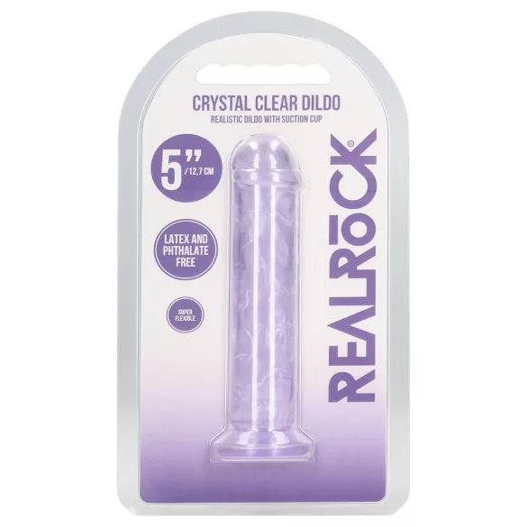 RealRock - dildo realist cu ventuză (mov) - 12,7 cm