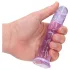 RealRock - dildo realist cu ventuză (mov) - 12,7 cm