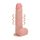 REALROCK - vibrator cu ventuză - natural (18cm)