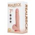 REALROCK - vibrator cu ventuză - natural (18cm)