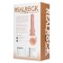 REALROCK - vibrator cu ventuză - natural (18cm)
