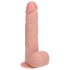 REALROCK - vibrator cu ventuză - natural (18cm)