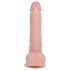 REALROCK - vibrator cu ventuză - natural (18cm)