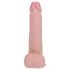 RealRock - vibrator cu ventuză și funcție de împingere - culoare naturală 20,5cm
