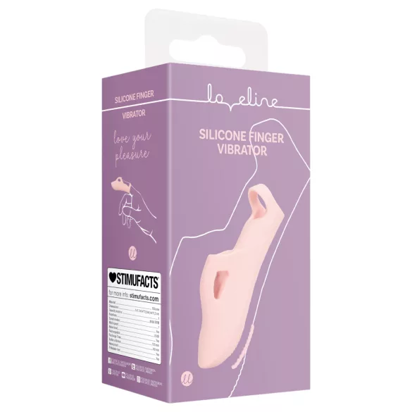 Loveline - vibrator pentru deget cu textură - silicon roz