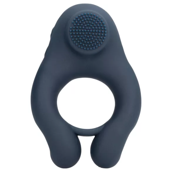 Loveline - inel pentru penis cu vibrații și stimulare clitoridiană - gri