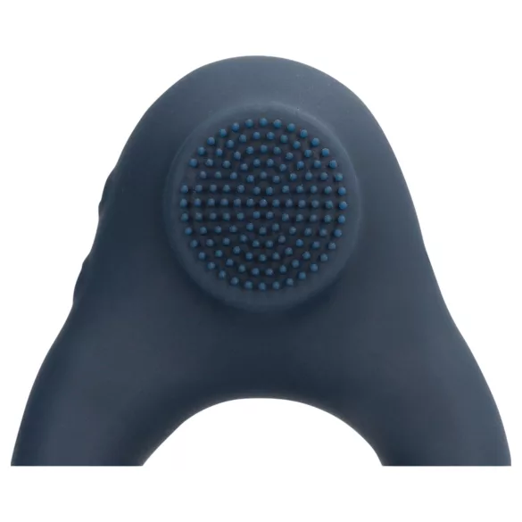 Loveline - inel pentru penis cu vibrații și stimulare clitoridiană - gri