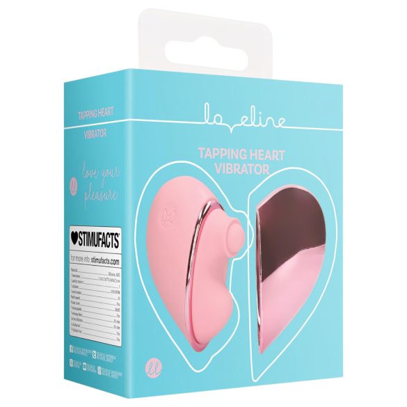 Loveline Tapping Heart - vibrator clitoridian cu stimulare pulsantă