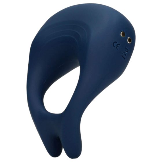 Loveline - inel pentru penis cu vibrație și baterie (albastru)