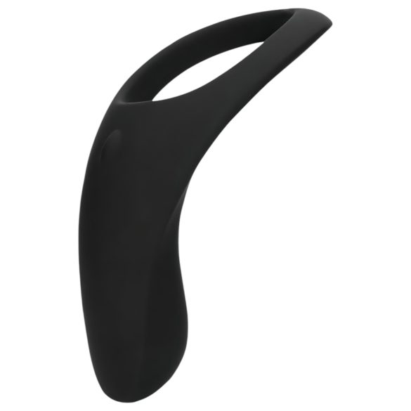 Loveline - inel vibrant lung pentru penis și testicule, reîncărcabil (negru)