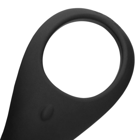 Loveline - inel pentru penis și testicule cu vibrații, cu baterie, de lungă durată (negru)