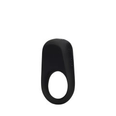   Loveline - inel pentru penis cu vibratii și baterie incorporată (negru)