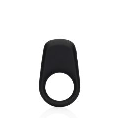   Loveline - inel pentru penis cu vibratii și baterie incorporată (negru)