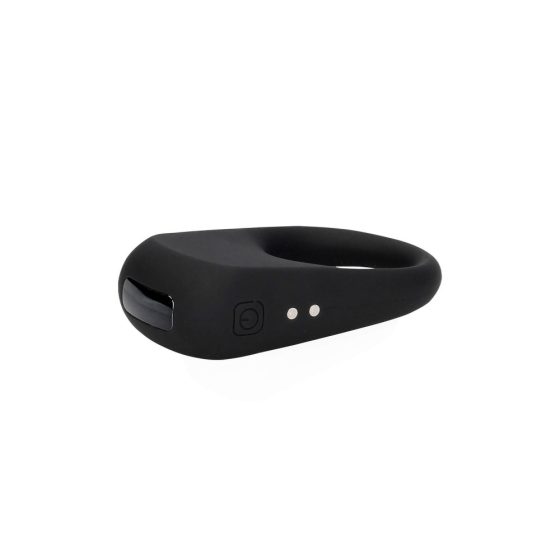Loveline - inel pentru penis cu vibratii și baterie incorporată (negru)