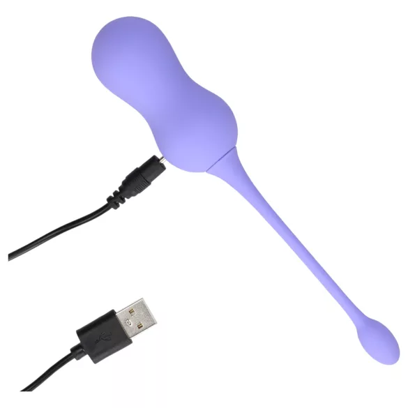 Loveline - bilă vaginală cu vibrații wireless reîncărcabilă - mov