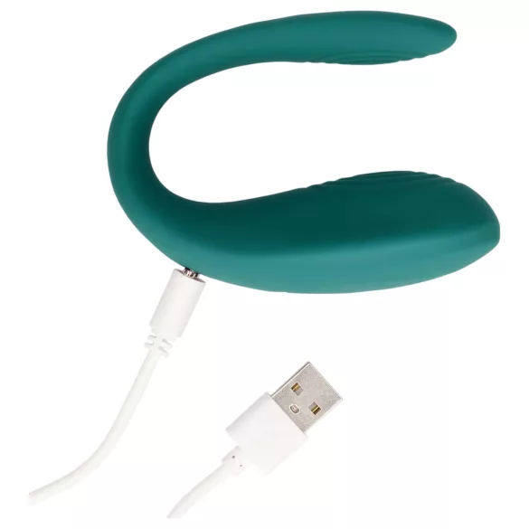 Loveline - vibrator pentru cuplu, reîncărcabil, rezistent la apă, verde