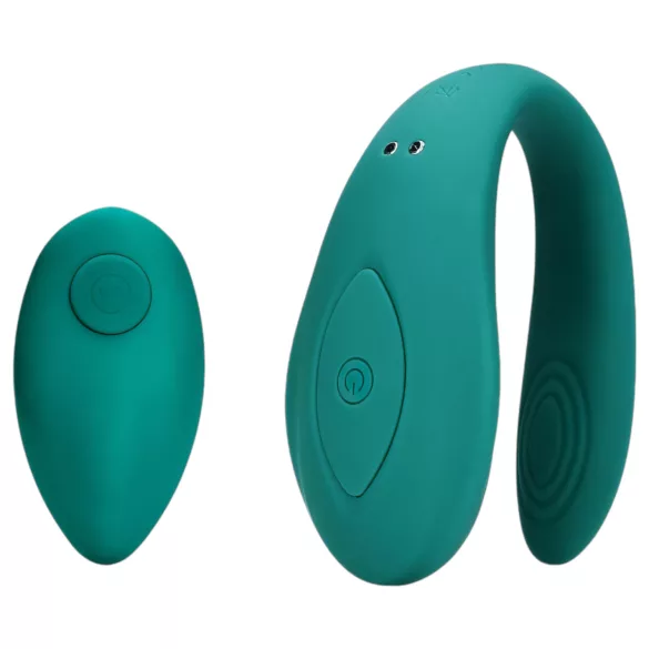 Loveline - vibrator pentru cuplu, reîncărcabil, rezistent la apă, verde