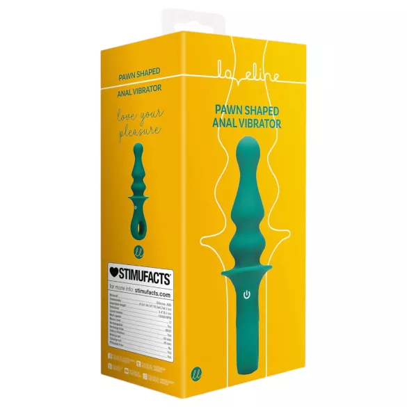 Loveline - vibrator anal cu bile, reîncărcabil - verde