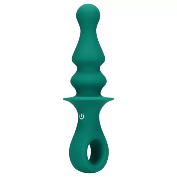 Loveline - vibrator anal cu bile, reîncărcabil - verde