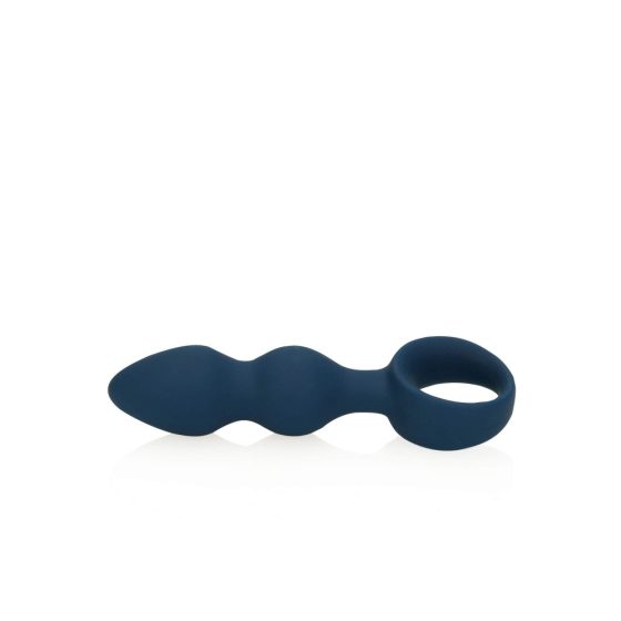 Loveline - dildo anal mic cu inel de prindere (albastru)