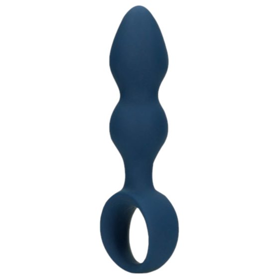 Loveline - dildo anal cu inel de prindere - mediu (albastru)