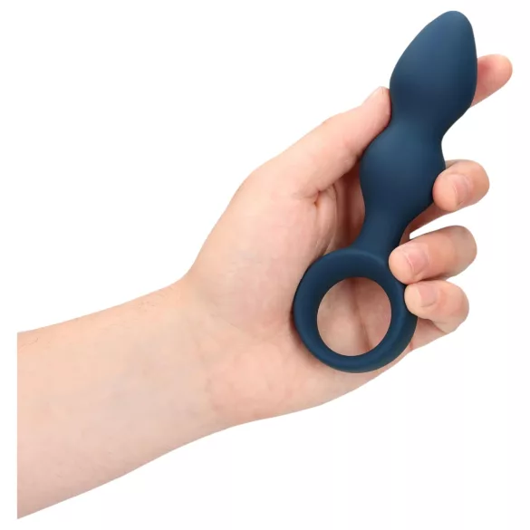 Loveline - dildo anal cu inel - mărime medie - albastru