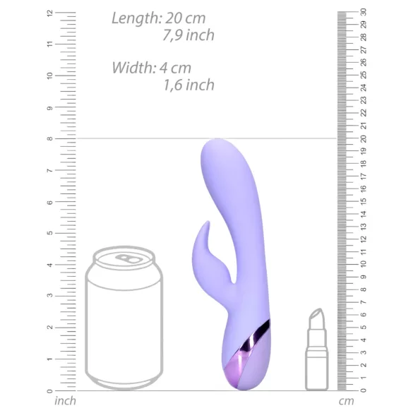 Loveline - vibrator clitoridian tip iepuraș cu braț - reîncărcabil - mov