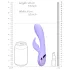 Loveline - vibrator clitoridian tip iepuraș cu braț - reîncărcabil - mov