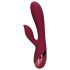 Loveline - vibrator cu braț clitoridian, reîncărcabil (roșu)