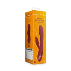   Loveline - Vibrator cu acumulator și braț pentru clitoris (bordeaux)