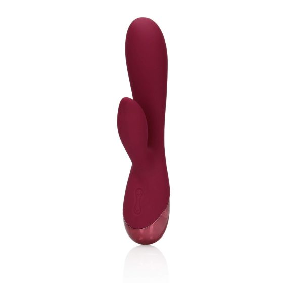 Loveline - Vibrator cu acumulator și braț pentru clitoris (bordeaux)