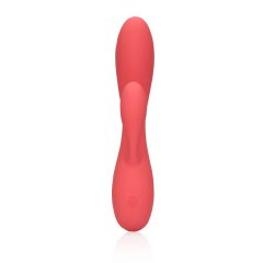   Loveline - vibrator cu stimulator clitoridian, impermeabil, cu baterie reincarcabila (roz)