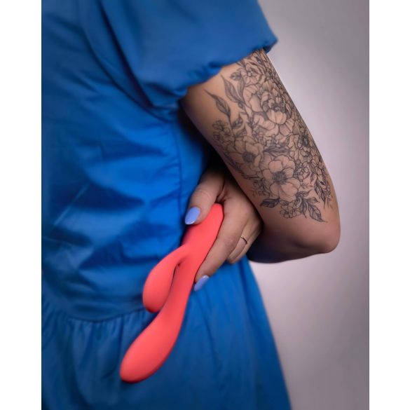 Loveline - vibrator cu braț pentru clitoris, reîncărcabil, impermeabil, roz