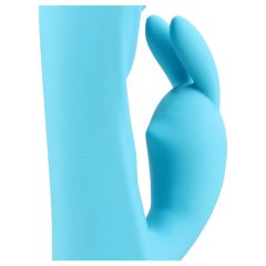   Loveline - vibrator impermeabil cu acumulator și braț de stimulare a clitorisului de iepuraș (albastru)