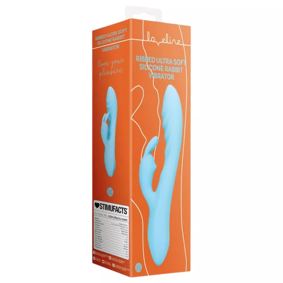 Loveline - vibrator rabbit pentru clitoris, rezistent la apă - albastru