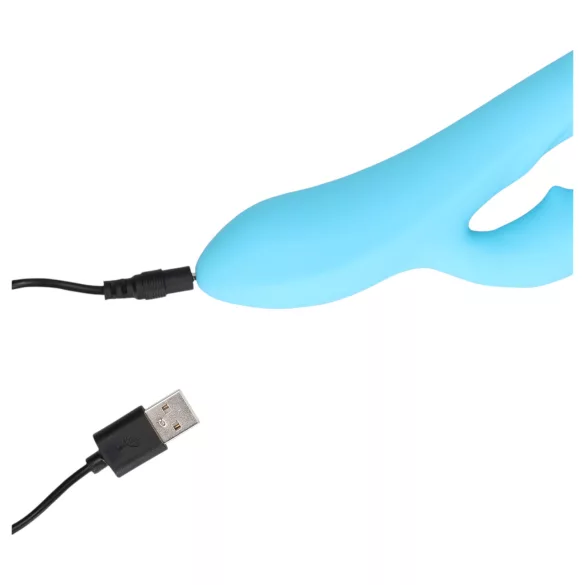 Loveline - vibrator rabbit pentru clitoris, rezistent la apă - albastru
