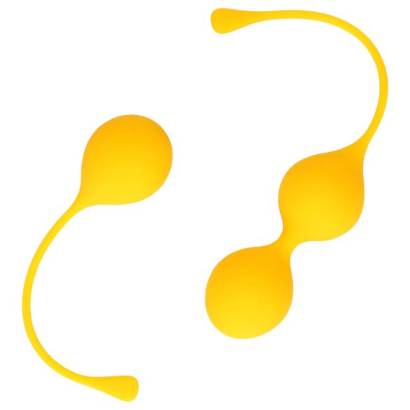 Loveline - set bile vaginale silicon - 2 piese - galben