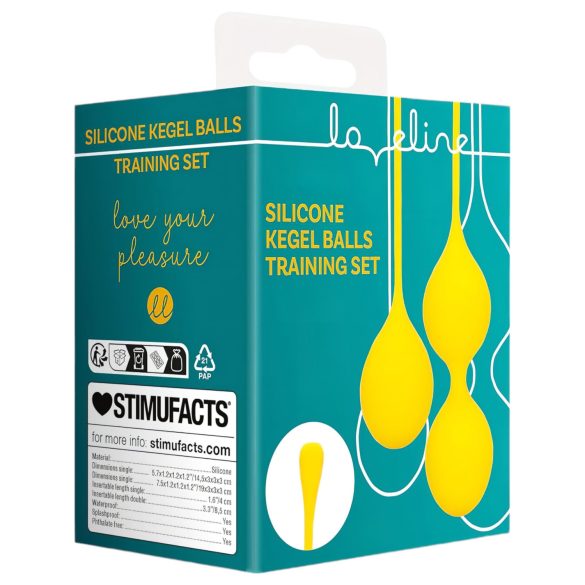 Loveline - set bile vaginale silicon - 2 piese - galben