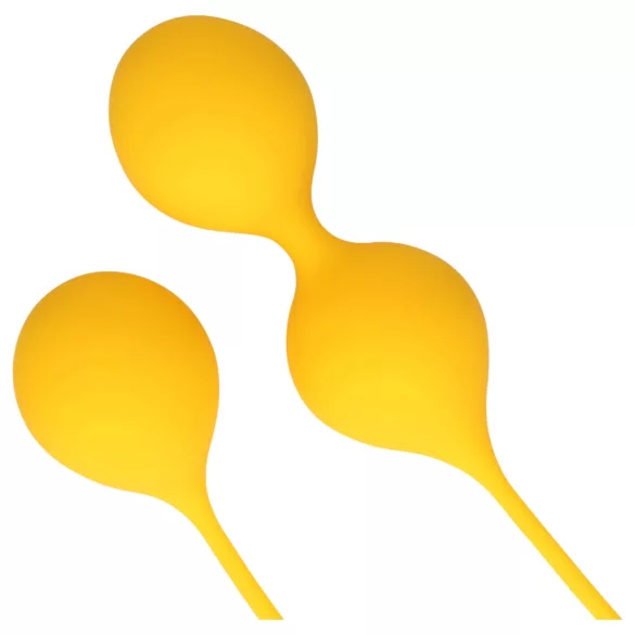 Loveline - set bile vaginale silicon - 2 piese - galben