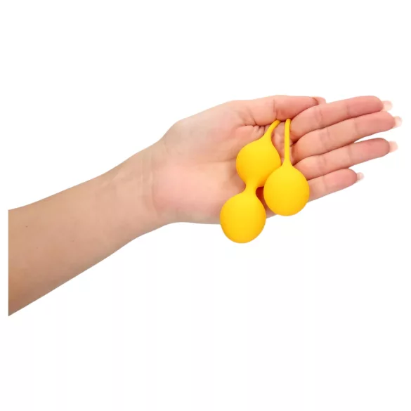 Loveline - set bile vaginale silicon - 2 piese - galben