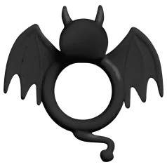 S-Line - inel pentru penis cu model liliac - silicon negru