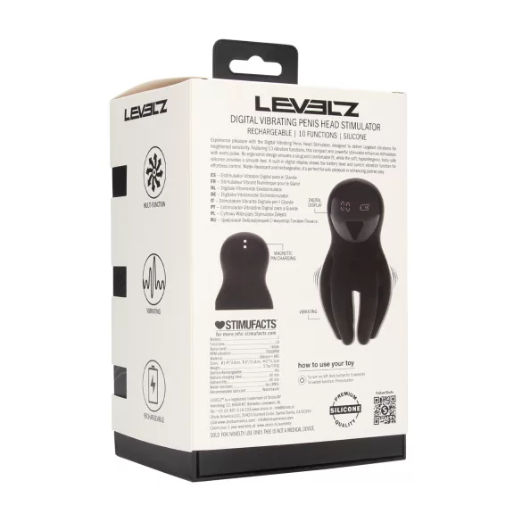 Levelz - vibrator pentru gland digital - negru