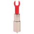 Loveline Candy - vibrator tip ruj cu 4 capete interschimbabile (roz)